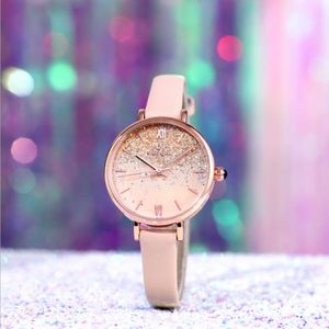 2021 Stary Sky Miboni Quartz Mira la amatista de los estudiantes de color púrpura de la amatista que mira hermosos relojes de pulsera de mujer exquisitos 307p
