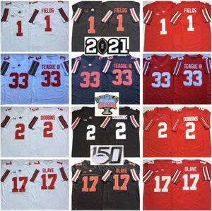 2021 Sugar Bowl Playoff Ohio State Buckeyes Chris Olave Jersey Justin Fields Maître Teague JK Dobbins Dwayne Haskins Ezekiel Ellio5120217