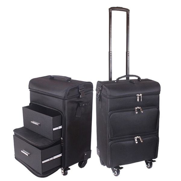 2021 valise professionnelle femmes chariot maquillage cas grand bagage à roulettes nouvelle boîte cosmétique beauté tatouage manucure boîte à outils multila234f