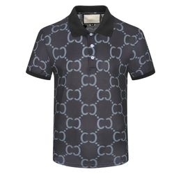Summer Brand Clothing Luxury Designer Polo Mens Mens Casual Fashion Letter T-shirt High Street Men Polos Shirts M-3XL