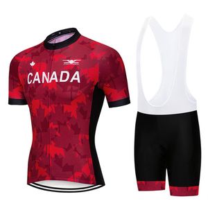 2021 Summer Canada Cycling Jersey 20d Bike Shorts Bib Set Ropa Ciclismo Mens MTB Pro Bicycling Maillot Bottom Clothing231Z