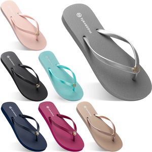 2021 Zomer Slippers Vrouwen Flat met Seaside Glazed Blue Beach Slippers Antislip Zand Grijs Goud Wit Buitenlandse Handel Drieëndertig