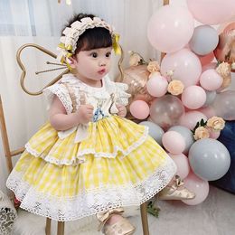 2021 Summer Girls Baby for Kids Robe de mariée fille nouveau-née Bouille de bal Lolita Party Princess Vestidos L2405