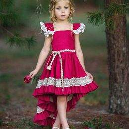 2021 Zomer Meisjes Jurk Baby Meisjes Kleding Kinderen Kostuum Meisjes Prinses Jurken Roupas Menina Kant Princesas Girl Party Jurken Q0716