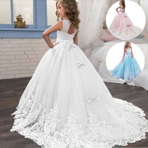 2023 Summer Girls Dress Long Bridesmaid Kids Dresses For Girls Children Princess Dress Party Wedding Dress 3 10 12 Years Vestido L23112