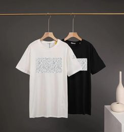 2021 Été pour hommes T-shirt Fashion Simple Pure Coton Pure Black and White couples Vêtements décontractés lettre de haute qualité broderie M2xlt6360522