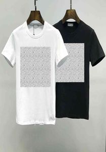 2021 Summer Mens T Shirt Fashion Simple Pure Cotton Pure Black y White Couples Ropa Casual Highquality Letter Bordery M2XL8591845