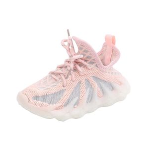 NOVEDAD DE VERANO 2021, zapatillas transpirables de tejido volador para niños y niñas, en Stock, moda coreana, zapatos informales para las cuatro estaciones para niños, oferta G1025