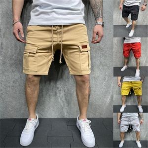 2021 été nouveau cargo hommes shorts décontracté sport tissé shorts longueur genou pantalon hommes streetwear été shorts X0705