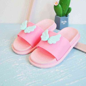 2021 Été Nouveaux Enfants Sandales Mignon Dessin Animé Petites Ailes Enfants Pantoufles En Stock Casual Semelles Souples Filles Chaussures Ynn J220716