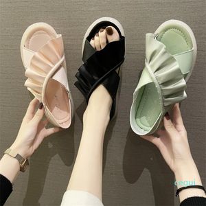 2021 Zomer Sandalen One Foot Set All-Match Casual Seaside Beach Dames Schoenen Riem Gesp