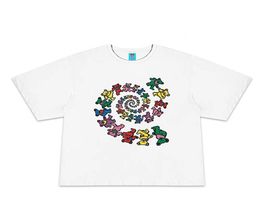 2021 sommer Stil Vortex Bär Drucken Casual Lose T Mode Trendy Kurzarm Alle Spiel T-shirt Tops Große Größe Übergroßen plus Cl4563979