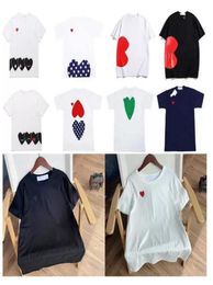 2021 Summer camiseta diseñadora camisetas hombres tops amor rojo corazón letra bordado para hombres ropa de manga corta camiseta para mujer 2756500