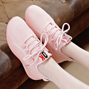 Super léger respirant chaussures de course hommes femmes Sport tricot noir blanc rose gris décontracté Couples baskets TAILLE 35-41 WY01-F8801