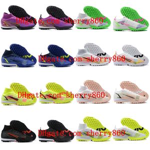 2021 Superfly 8 Academy TF Chaussures de football Assassin's 14th Generation Low Top Full Knit Waterproof MD Crampons Ronaldo CR7 Football Boots