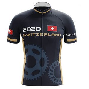 2021 suisse équipe cyclisme vêtements été respirant séchage rapide Maillot Ciclismo cyclisme Maillot Uniforme Ciclismo Hombre