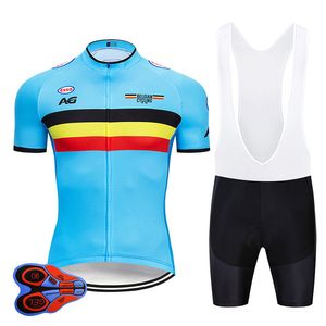 2024 TEAM Belgique Maillot de cyclisme Pantalon de vélo Ensemble 19D Ropa Hommes Été Séchage rapide Pro Chemises de vélo Short Maillot Culotte Wear