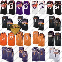 2021 The Finals Devin 1 Booker Chris 3 Paul DeAndre 22 Ayton Basketball Jerseys Phoenixs Steve 13 Nash Charles 34 Barkley Sun Jersey Jae 99 Crowder