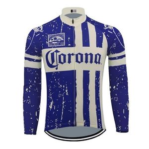 2021 Jersey de ciclismo de cerveza de corona termal Retro con opción de lana301W