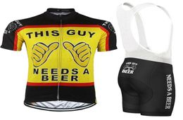 2021 Ce gars a besoin d'un maillot de l'équipe cycliste de bière 19D Short de vélo Ensemble Ropa Ciclismo MENS VTT Été PRO BICYCLING Maillot bas clot7787239