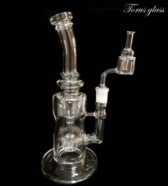 2021 tiktok chaud Torus bongs en verre fonctionne incycler plates-formes pétrolières dab rig fumer conduites d'eau mères logo en option 14,4 mm narguilés communs