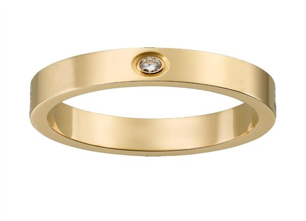 2021 Titanium Steel Silver Gold Love Ring For Women Men Men Luxury Designer Bijoux jamais s'estomper pas les amoureux de la mode allergique Couple Ring6594569