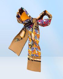 2021 Foulard en soie de styliste Le nouveau foulard de luxe à ruban rayé Ladies039 est en 100 pure soie 8120cm4695411