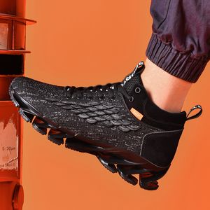 2021 Top Mode Transfrontalière Grande Taille 46 Hommes Femmes Chaussures à semelles épaisses Couleur unie Sports décontractés à lacets sur le devant haut bout rond code de chaussure rouge W-6879