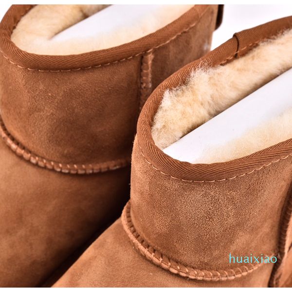 2021 de alta calidad Australia WGG clásico alto de cuero real Bailey bota chica botte Bowknot botas de nieve con lazo para mujer re25