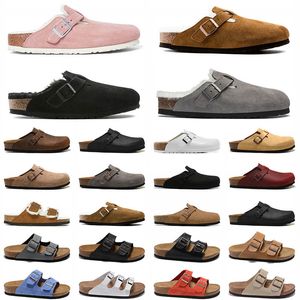 birkenstock sandals boston clogs birkenstocks slippers Pantoufles pour hommes et femmes semelle plate en daim Lefort sneakers 【code ：L】