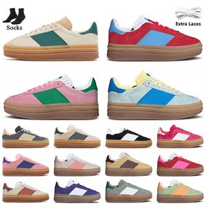 gazelles Platform Designer Women Gazelle Bold Sports Shoes Pink Blue Burst Green【code ：L】Gum Black White Girls Womens Sneakers Trainers