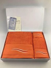 2021 Top Sale Luxe Drie stukken Geborduurde Handdoek Fashion Letter Merk Comfort Pluche Katoen Soft Bad Handdoeken