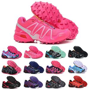 2021 Top Speedcross 3 CS Trail Chaussures de course athlétiques Femmes Baskets légères Navy Fashion III Zapatos Chaussure de randonnée imperméable 36-41 H19