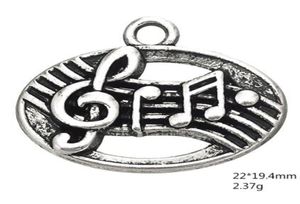 2021 Treble Clef Charms Antique Silver Plateado Octavo Decimosexto Música Nota musical DIY Aleación Colgante Otras joyas personalizadas 9529679