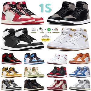 nike air jordan 1 retro Jorden Jorda 1s Jordan1s Jumpman 1 1S Basketball Shoes .Zapatos Bred Patent UNC Blue Lost Found Shattered Backboard Dark Mocha Shadow 2.0 Hombres Mujeres