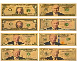 2021 Trump Herdenkingsmunt Goudfolie Bankbiljet 2024 Presidentiële Campagne Kantoor Creatieve Munten3949676
