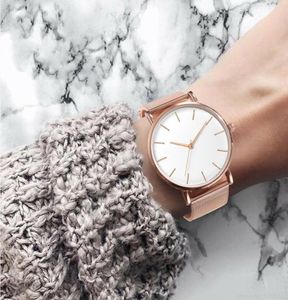 2021 Ultraathin Rose Gold Watch Minimalistisch Mesh Women Watch Femmal Watches Watch5253252