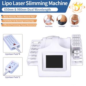 2021 Conception unique Slimming Machine Lipolaser Bodyshape Lipo Laser pour le poids Réduisez la longueur de double onde 650 Nm 980 NMR CE130