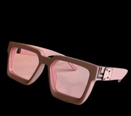 2021 UV400 Protection Lunettes de soleil Largeur rose Black Metal Strips Frank Wrap Frame Antireflection Square Lense Designer Fashion Men W4435880