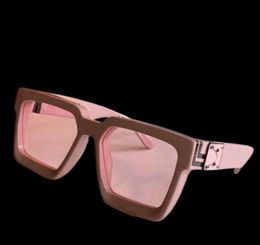 2021 UV400 Protection Lunettes de soleil Largeur rose Black Metal Strips Frank Wrap Cadre Antireflection Square Lense Designer Fashion Men W2670743