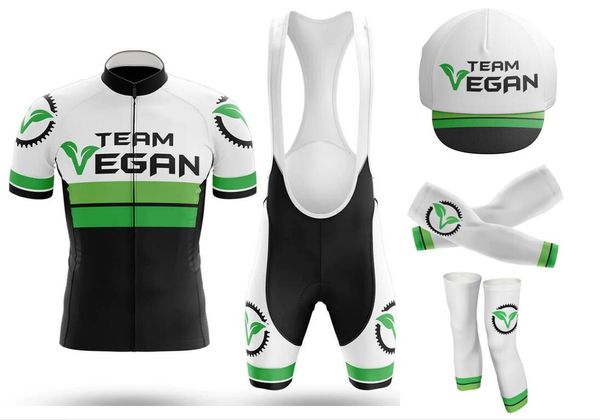 2024 Vegan Black Green Cycling Team Jersey 19D Bike Shorts Set Ropa Ciclismo MENS MTB Verano PRO BICICLETA Maillot Ropa inferior