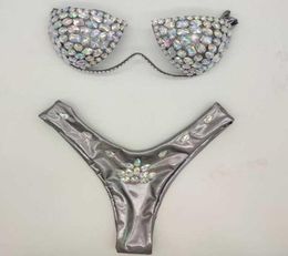 2021 Venus vacances bikini ensemble strass maillots de bain diamant bling pierres maillot de bain été sexy femmes swim1560216