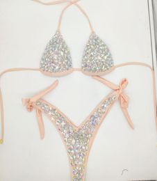 2021 Venus Vacation Diamond Bikini Set Rhinestone Swimwear Crystal Bathing Suit sexy vrouwen Biquini Bling Stones Swimsuit81262431327240