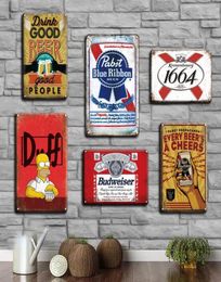 2021 Vintage bierposter metalen tin teken retro corona muur sticker decoratieve plaques shabby chic pub bar home decoratie platen SI7289906