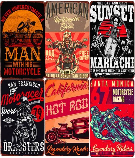 2021 Vintage Car Motorcycles My Garage Metal Tin Sign Retro Bar Pub Decoración de la pared de la casa Shabby Chic Placa Placa de placa 30x20cm WH7204364