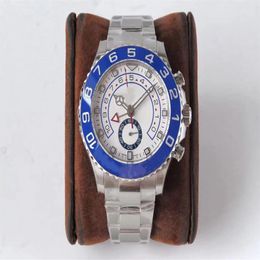 2021 VR Factory Watch 44 mm blauwe randen met chromalight lumineuze display Grote tweede timer -functie is beschikbaar 256E