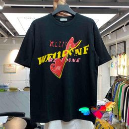 2021 We11Done Music T-Shirt Men Women Hoge kwaliteit Grafische print Welldone T-shirt Tops Short Sleevet220721