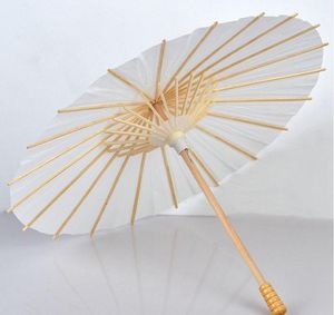 2021 sombrillas de novia de boda paraguas de papel blanco mango de madera paraguas artesanal chino japonés 40cm 60cm de diámetro paraguas de boda