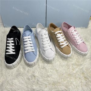 Chaussures de créateurs Gabardine Sneaker Nylon Baskets Femmes Casual Chaussures Roue Sneaker Classique Toile Baskets Plate-Forme Hauteur Augmentant Chaussure avec Boîte