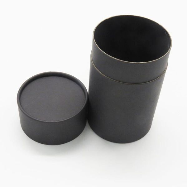 Cylindre rond kraft blanc et noir, bouteille de whisky cosmétique, emballage en carton, tube en papier, 2021